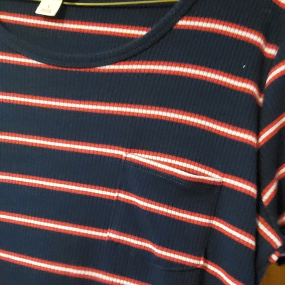 Red blue and white striped dress - Picture 2 of 7